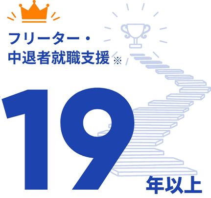 フリーター・中退者就職支援19年以上